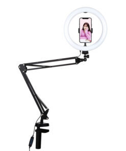 Desktop arm stand Puluz with 26cm LED Vlogging Ring PKT3090B