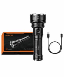 Superfire R3 P90 lukturītis, 2000 lm, USB, 36 W, 5 režīmi, 350 m