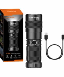 Superfire GT60 flashlight - 2600 lm, 2 modes, USB-C
