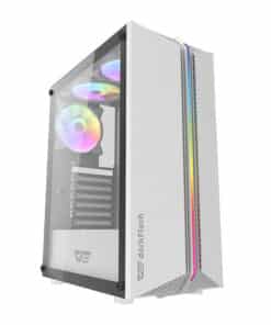 Darkflash DK151 LED datora korpuss (balts) + 3 RGB ventilatori