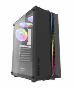 Darkflash DK151 LED datora korpuss (melns) + 3 RGB ventilatori