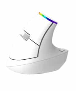Bezvadu Vertikālā Pele Delux M618C 2.4G 1600DPI RGB (balta)