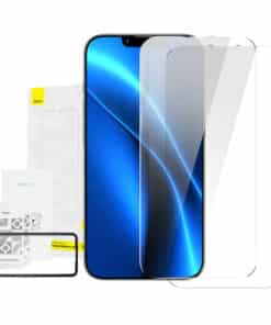 Baseus Crystal rūdīts stikls 0.3mm priekš iPhone 14 Plus/13 Pro Max (2 gab)