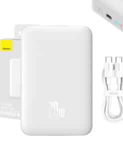 Powerbank Baseus Magnetic, 10000mAh, USB-C 20W, MagSafe (white)