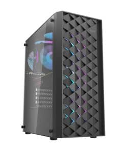 Darkflash DK351 datora korpuss (melns) + 4 RGB ventilatori