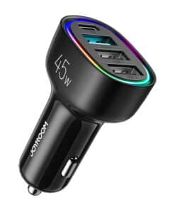 Car charger Joyroom JR-CL09, 4-port, 1x USB-C PD, 1x QC3.0 USB, 2x USB (black)