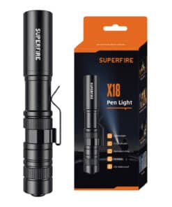 Superfire X18 lukturītis, 55 lm, 5 W, 5 režīmi, 38 m