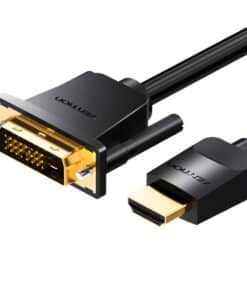 HDMI līdz DVI (24+1) kabelis Vention ABFBJ 5m, 4K 60Hz/ 1080P 60Hz (melns)