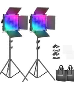 Neewer 660 PRO RGB LED studio set, two 50W 3200-5600K lamps + tripods + gates