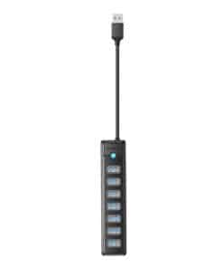 Orico PW7U USB līdz 7x USB 3.0 centrmezgla adapteris (melns)