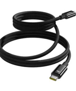 Baseus Volframa zelta uzlādes kabelis USB-C līdz USB-C 100W 1m (melns)