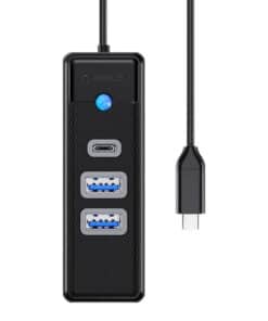 Orico Hub USB-C to 2x USB 3.0 + USB-C, 5 Gbps, 0.15m (Black)