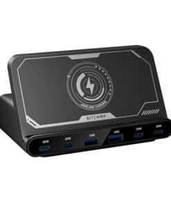 Blitzwolf BW-S27 160W, 2xUSB-A, 4xUSB-C, 15W wireless charger (black)