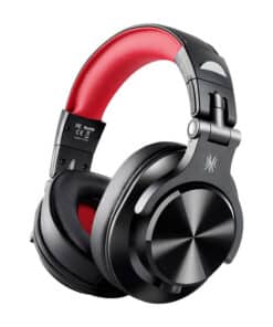 Oneodio A71 Wired Headphones (Black and Red)