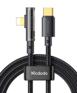 McDodo CA-3390 36W 1.2m USB-C to Lightning angle cable (black)
