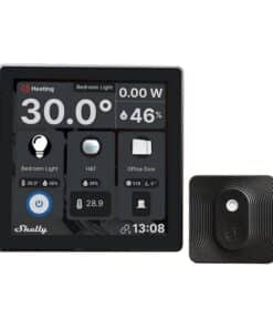Shelly sienas displejs WiFi/BLU (melns) + BLU H&T (melns) komplekts