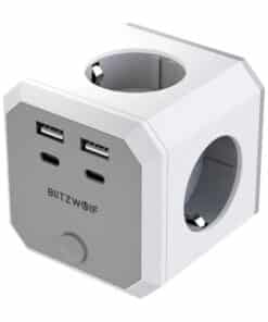 BlitzWolf BW-EC2 8-in-1 barošanas kubs (4xAC / 2 x USB-A / 2 x USB-C)