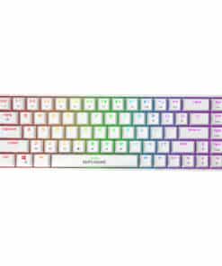Fifine GK1W mechancial keyboard, 65% RGB (white)