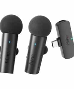 Fifine M8 wireless tie microphone set, 2pcs (black)
