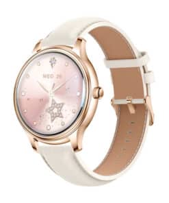 COLMI L28 Smart Watch (Gold + gold leather strap)
