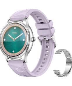 COLMI L28 Smart Watch (Silver-purple + silver steel strap)