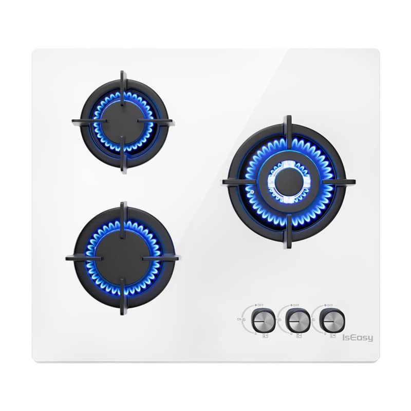 ISEASY MGBG-603 gas hob, 3 burners (white) - attēls 2