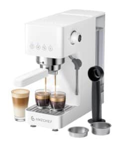 AMZCHEF CE-EM3131-WT Piston Coffee Maker (White)