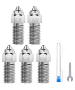 ELEGOO Neptune 4 / 4 Pro Hardened Steel Nozzle Set (0.4 mm x3, 0.6 mm x1, 0.8 mm x1)