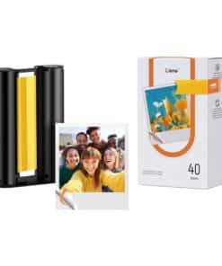 Liene Amber 3x3" Self-Adhesive Photo Paper, 40 Sheets + 1 Refill